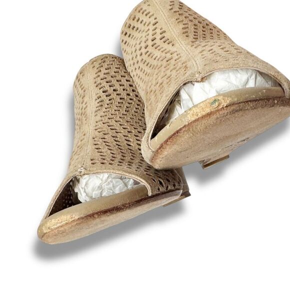 Joie Kellie Slide Sandal Wedge Heel in Putty Perforated Suede Women’s SIZE 39.5 - Picture 6 of 8